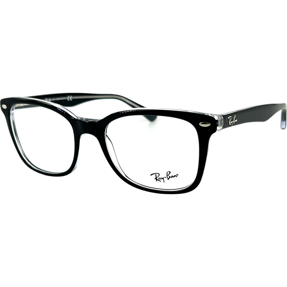 Ray Ban RB5285 Unisex Plastic Eyeglass Frame 2034 Black Transparent 53-19 w Case